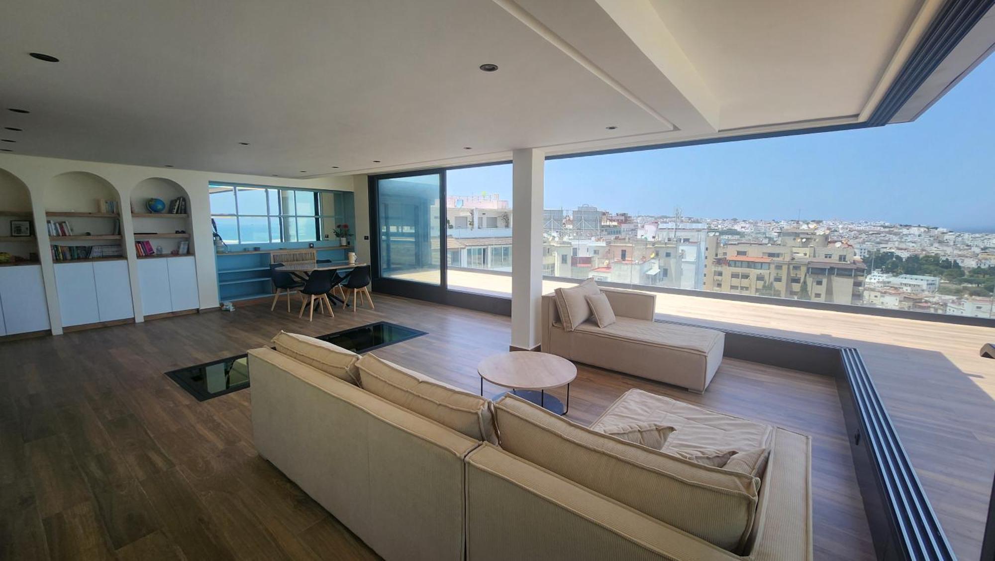 Magnifique Penthouse 160M2 Terrasse 90M2 Vue Mer Tanger Luaran gambar