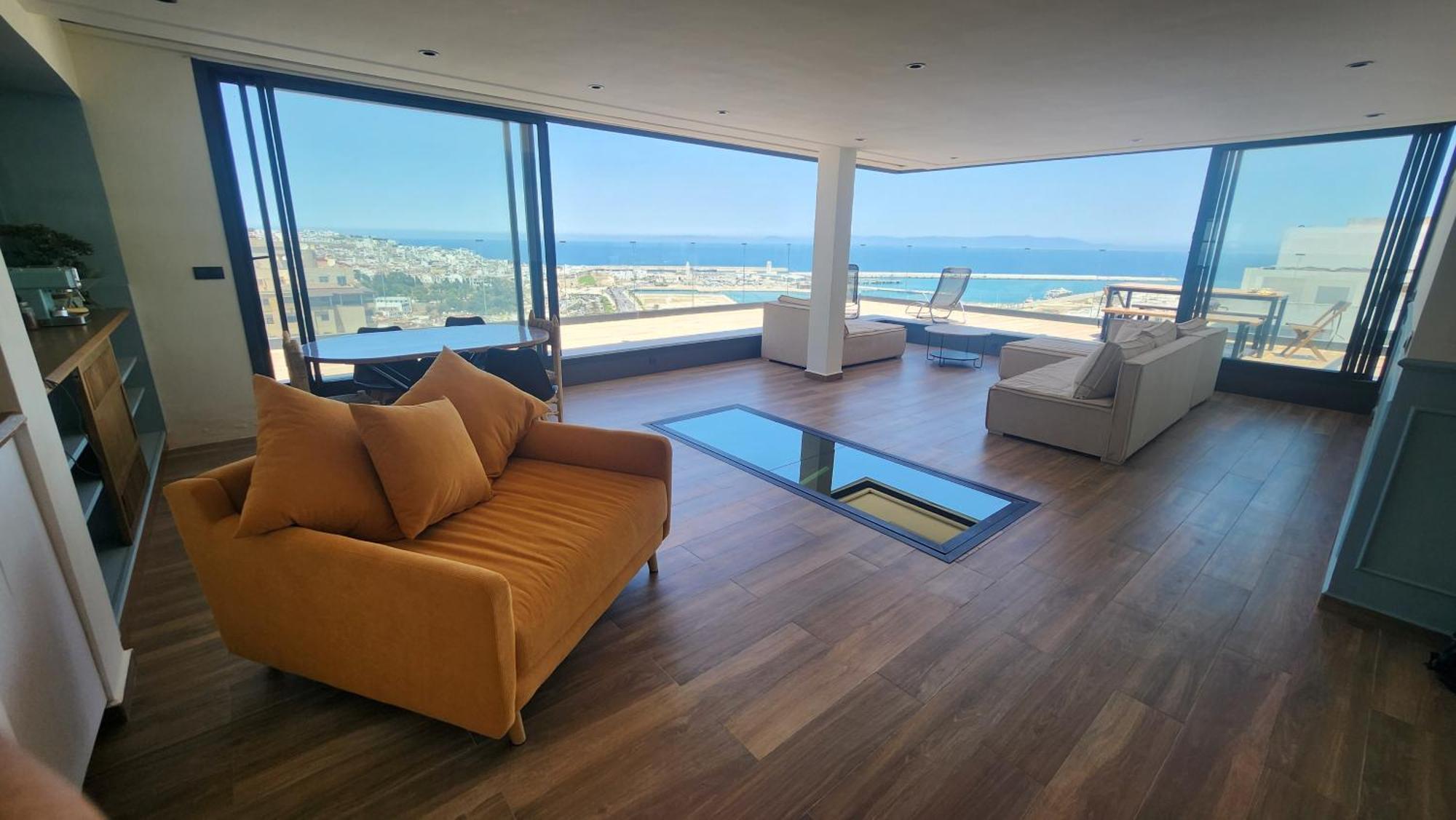Magnifique Penthouse 160M2 Terrasse 90M2 Vue Mer Tanger Luaran gambar